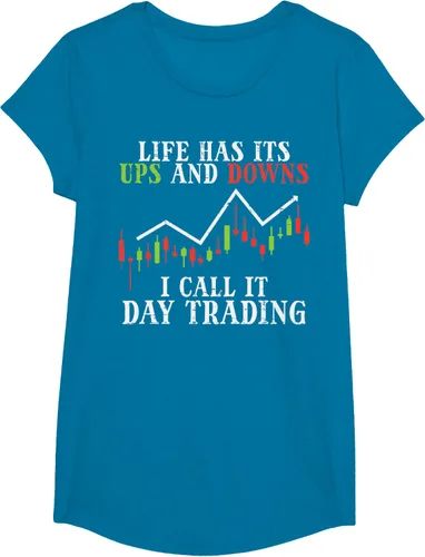 Vista 78 de Life Ups And Downs Day Trading Crypto Stock Market Trader T-Shirt, Negro