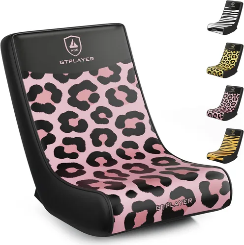 Vista 17 de GTPLAYER Silla mecedora de suelo para juegos – Sillas de juego rodantes con limitador de ángulo, asiento de suelo oscilante para jugadores, compacta