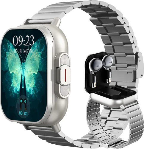 Vista 10 de Reloj inteligente con auriculares, para hacer/responder llamadas Bluetooth, monitor de actividad física, monitor de presión arterial y frecuencia