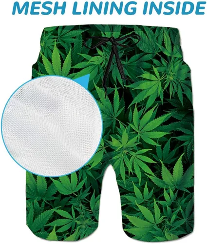 Vista 5 de Men's Swim Trunks Quick Dry 3D Printed Beach Board Shorts with Pockets Cool Mesh Lining Bathing Suits