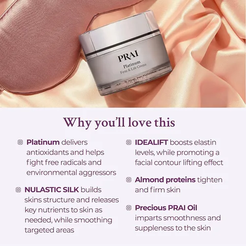Vista 4 de PRAI Beauty Platinum Serum and Creme Duo - Suero facial profundamente hidratante, antienvejecimiento y crema facial - Platino rico en antioxidantes