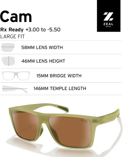 Vista 4 de Zeal Optics Cam Men's Plant-Based Polarized Sunglasses