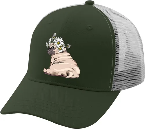 Vista 2 de Cap Pug Dog Baseball Caps, Vintage Baseball Caps for Women