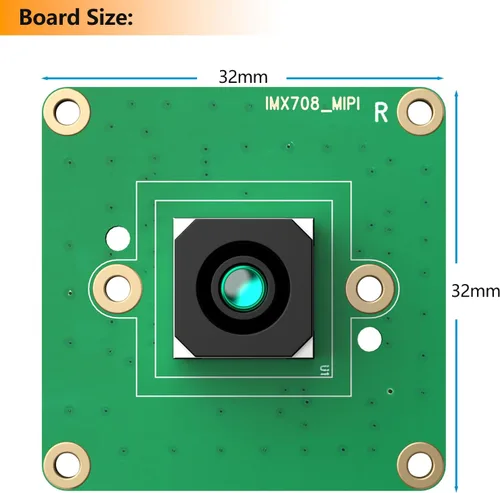 Vista 6 de Módulo de cámara de enfoque automático de 12MP para Raspberry Pi, sensor IMX708, FOV de 75°, HDR, compatible con Pi 5,4,3, Zero, CM4