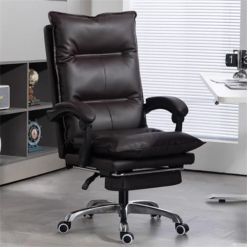 Vista 9 de Silla de oficina de respaldo alto, silla de escritorio para computadora, silla ejecutiva ergonómica, silla giratoria reclinable con reposapiés