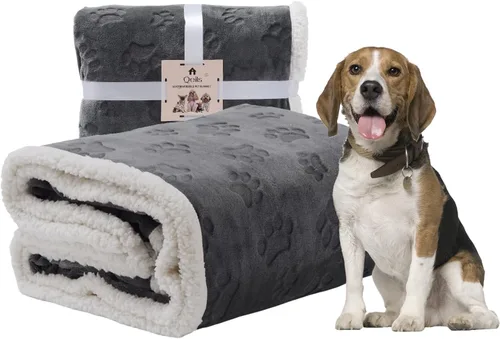 Vista 13 de Manta impermeable calmante para gatos de interior, manta suave y silenciosa de felpa para mascotas, manta gruesa de piel sintética de 500 GSM