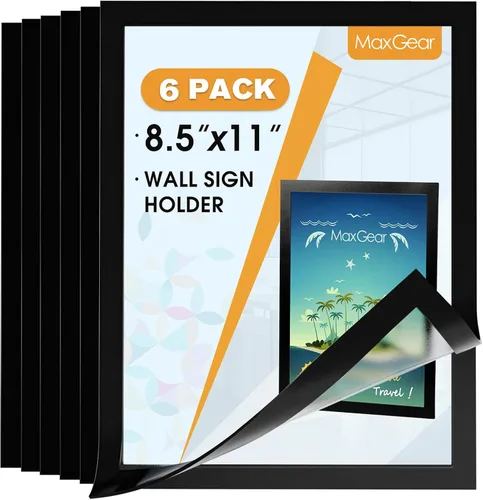 Vista 8 de MaxGear - Soporte magnético para letreros de 8.5 x 11 pulgadas, 3