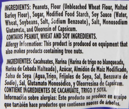 Vista 3 de Sabritas Cacahuetes estilo japonés bolsa de 7 onzas (paquete de 6)