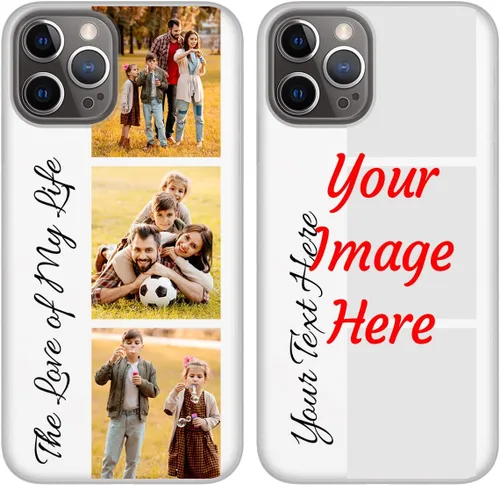 Vista 22 de Funda de teléfono con foto personalizada para iPhone 12 Pro, imagen/texto personalizado, funda negra delgada y suave, regalo único de nicho