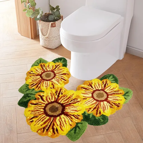 Vista 38 de USTIDE Tapete de baño de rosa esponjoso de 23.6 x 35.4 pulgadas, tapete de baño antideslizante para baño, cocina, sala de estar o dormitorio