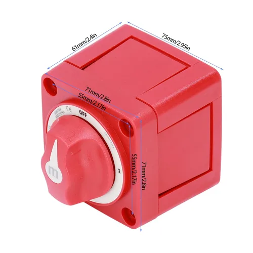Vista 5 de Fydun - Interruptor de batería para barco, interruptor de perilla de batería de 300 A, 3 posiciones, doble circuito, desconexión de energía