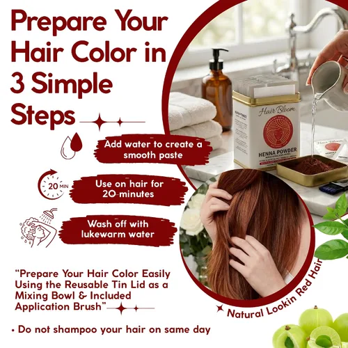 Vista 5 de Tinte Pride Of India para el cabello, en polvo, de hierbas y de 8.5 onzas