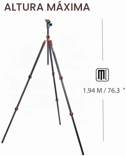 Vista 3 de 3 Legged Thing Pro Range 2.0 Winston 2.0 Kit de sistema de trípode de fibra de carbono – Trípode ajustable para cámara con 3 patas desmontables