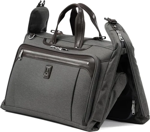 Vista 3 de Travelpro Platinum Elite - Bolsa de mano de tres pliegues, para hombres y mujeres, Gris Vintage, Platinum Elite - Bolso de mano de tres pliegues
