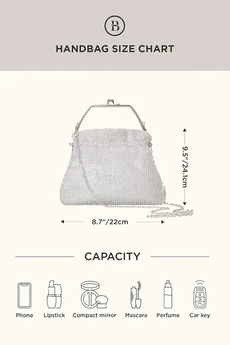 Vista 7 de BABEYOND Bolso de mano Flapper de los años 1920 Gatsby de cristal bolso de mano rugiendo de la noche de los años 20 accesorios de Gatsby de los años