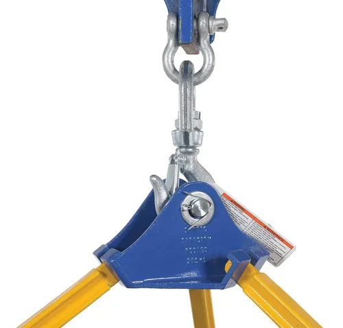 Vista 5 de Vestil HOOK-S-4 Gancho giratorio de acero con grillete de 4,000 libras. Capacidad Plata