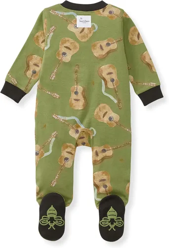 Vista 2 de Burt's Bees Baby - Pijama de una pieza para bebé, mameluco para dormir y jugar, algodón 100% orgánico, cremallera frontal