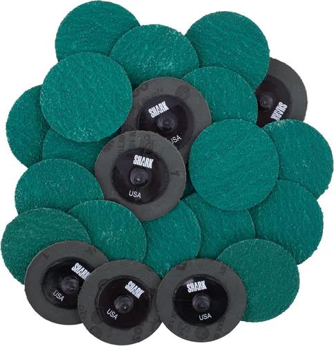 Vista 2 de Shark 12613 Mini discos de molienda de circonita verde Grit-36 de 2 pulgadas, paquete de 25