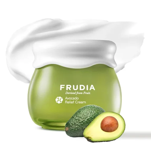 Vista 12 de FRUDIA Crema facial de alivio de aguacate (0.35 onzas), hidratante facial coreano calmante y calmante con 62% de extracto de aguacate, pantenol