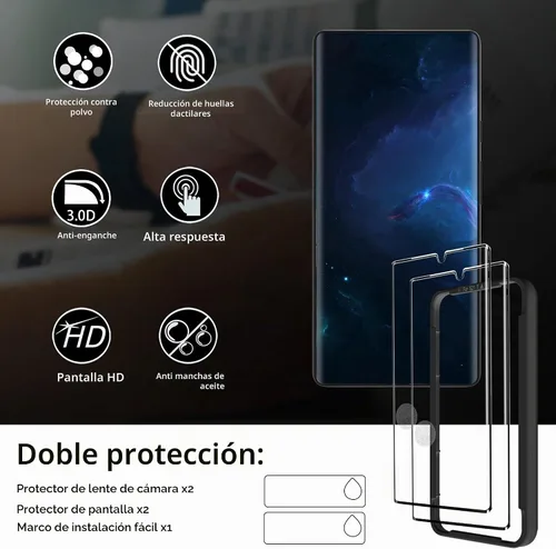 Vista 8 de AACL Paquete de 2 pantallas y lentes de vidrio templado para Google Pixel 6 Pro