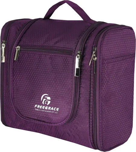 Vista 8 de Freegrace bolso para baño premium - organizador para viajes - gancho para colgar duradero - perfecto para accesorios, cosméticos, artículos