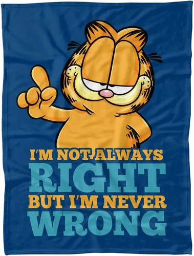 Vista 6 de LOGOVISION Garfield Never Ever Wrong - Manta polar de 36 x 58 pulgadas