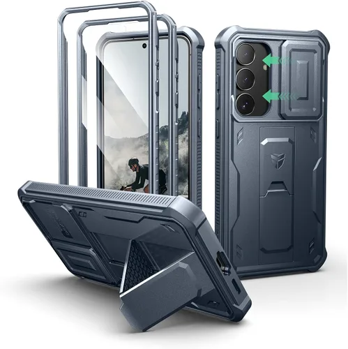 Vista 11 de Dexnor Funda para Samsung Galaxy S24 con Cubierta Deslizante Integrada para Cámara y Protector de Pantalla y Soporte, Funda Resistente a los Golpes