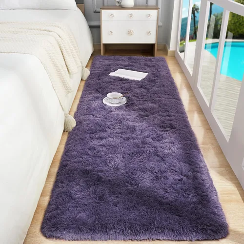 Vista 10 de Foxmas Alfombras de Área Suaves y Esponjosas para Dormitorio, Habitación de los Niños, Alfombra de Guardería de Felpa Peluda, Alfombras Peludas