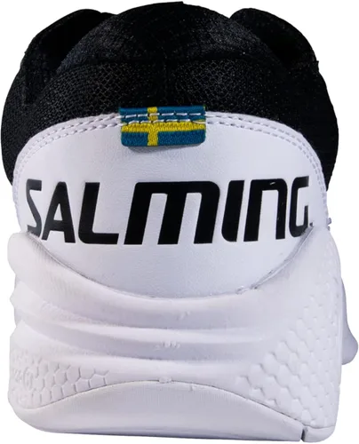 Vista 3 de Salming Recoil Kobra - Zapatos de cancha para hombre, color blanco y blanco, negro (esquash, raquetbol, voleibol, bola de flotación)