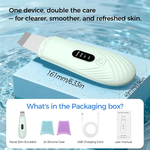 Vista 8 de Espátula Limpiadora de Piel Facial, Herramienta Removedora de Puntos Negros para Limpieza Profunda Facial, Espátula Facial Limpiadora de Poros con 4