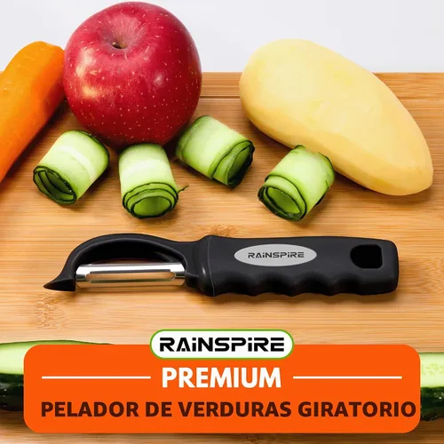 Vista 6 de Rainspire Pelador de verduras, pelador de patatas para cocina, cuchillas afiladas de acero inoxidable, mango cómodo, pelador de frutas, pelador