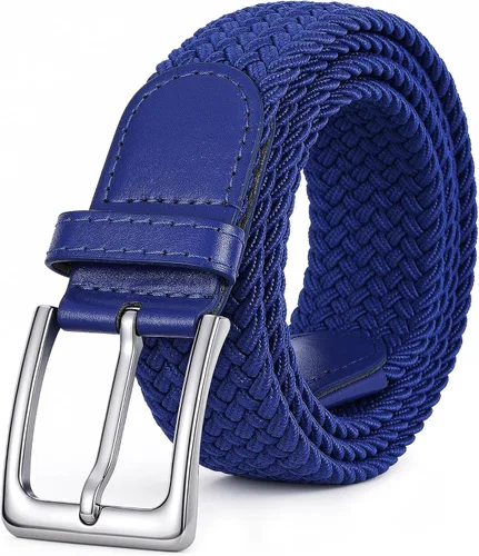 Vista 13 de Cinturón de golf trenzado elástico para hombres y mujeres de 1 3/8" Beige