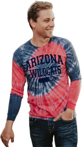 Vista 25 de Blue 84 Camiseta de manga larga con licencia oficial de la NCAA para mujer, teñido anudado