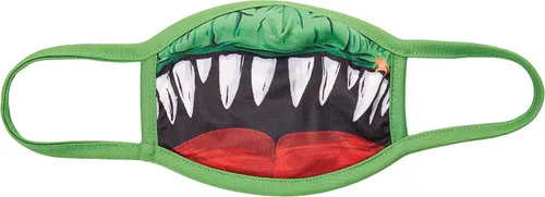 Vista 23 de Máscara facial Wild Republic Wild Smiles, máscara facial reutilizable, lavable, máscara de medio rostro Acuático