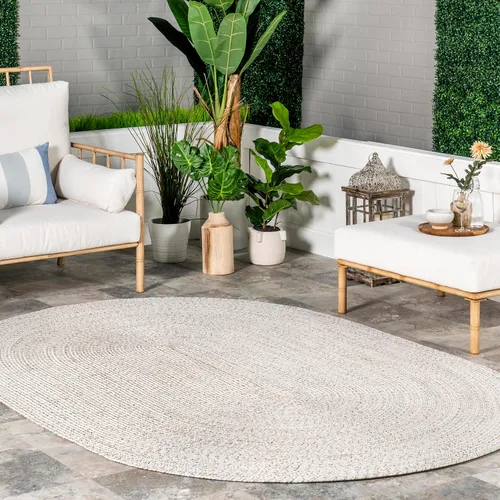 Vista 15 de nuLOOM Wynn Alfombra de Área Trenzada para Interiores/Exteriores, 3x5, Bronceado Wynn Tan