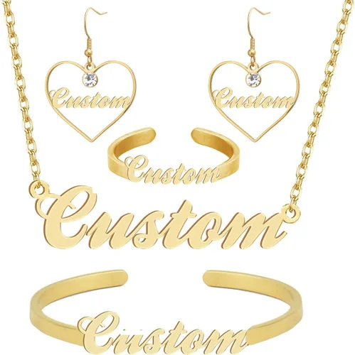 Vista 78 de Personalized Custom Name Pendant Necklace Stainless Steel for Women