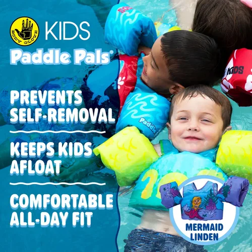 Vista 5 de Body Glove Paddle Pals Learn to Swim Life Vest, One Size 33-55 LBS