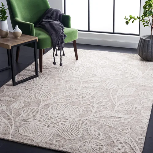 Vista 14 de SAFAVIEH Jardin Collection - Alfombra de pasillo, 2 pies 3 pulgadas x 8 pies, azul y marfil, lana floral hecha a mano, ideal para zonas de alto