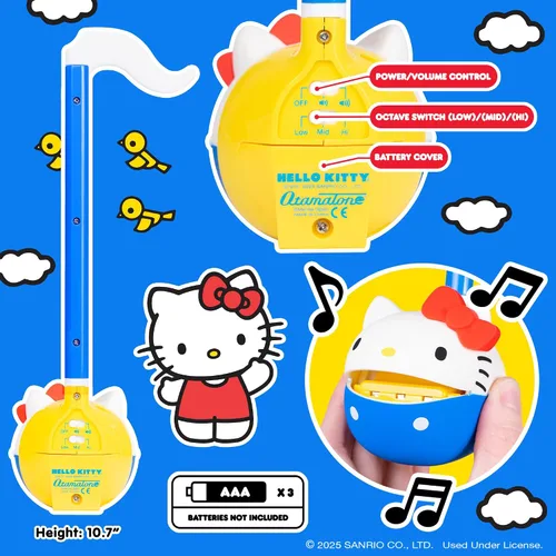 Vista 4 de Otamatone Classic Hello Kitty [licencia oficial de Sanrio] Instrumento musical electrónico de personaje japonés Sintetizador portátil de Japón Maywa