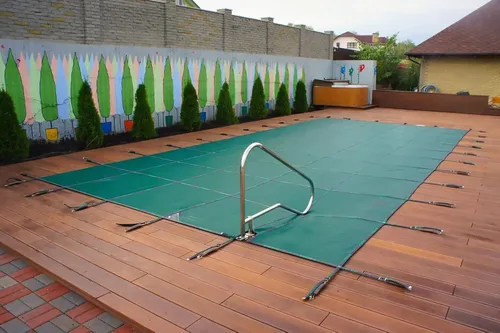 Vista 8 de Mantas protectoras de piscina resistentes para invierno, 3, 6, 9, 12, 15, 18, 21, 24, 27, 30, 33, 36, 39 pies, para exteriores, cubiertas