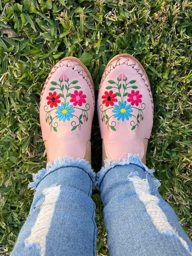 Vista 4 de Mexico en la Piel Sandalias de cuero para mujer hechas a mano.