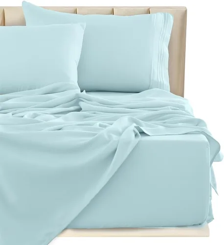 Vista 340 de LUX Décor - Juego de sábanas Twin de microfibra ultrasuave de 3 piezas con sábana encimera, sábana bajera de 16 pulgadas de profundidad y funda
