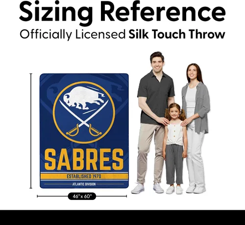 Vista 5 de Northwest NHL Buffalo Sabres Break Away Micro Raschel - Manta de 46 x 60 pulgadas Desplazarse