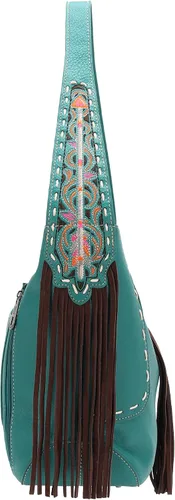 Vista 3 de Montana West Western - Bolsa de mano para mujer, colección de flecos, bolsa de transporte oculta con cartera