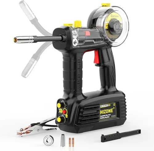 Vista 12 de Máquina de soldadura MIG de mano 110V, HIZONE 100A Flux Core Máquina de soldadura portátil, equipo de soldadura de alimentación de alambre inversor