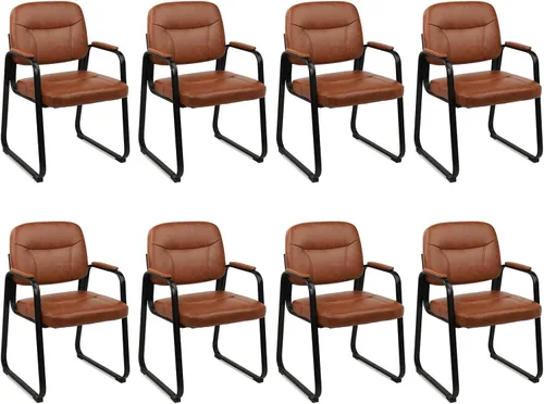 Vista 36 de CLATINA Silla de recepción de invitados, sillas de sala de conferencias, sillas de sala de espera con brazos acolchados, silla de escritorio sin