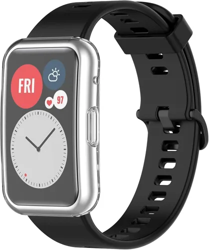 Vista 8 de TenCloud Fundas protectoras de pantalla compatibles con Huawei Watch Fit Accessories Covers Scratched Cobertura completa Funda protectora de TPU 7
