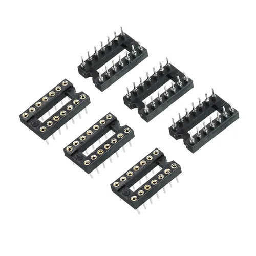 Vista 9 de MECCANIXITY DIP IC Chip Adaptador de zócalo de Pin Redondo 6P 0.100 in Pitch IC Socket para PCB Board Chip, paquete de 6