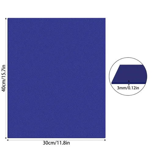 Vista 2 de Hojas de plástico ABS azul, paneles de plástico opaco de 12 x 16 pulgadas de grosor y 1/8 pulgadas de grosor, moldeables, flexibles que las hojas