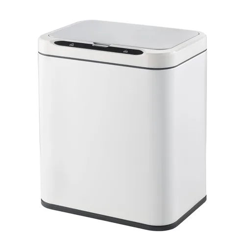 Vista 14 de ELPHECO Basurero de acero inoxidable para oficina, con sensor de movimiento, sin contacto, cubo de basura inteligente automático para cocina, Verde
